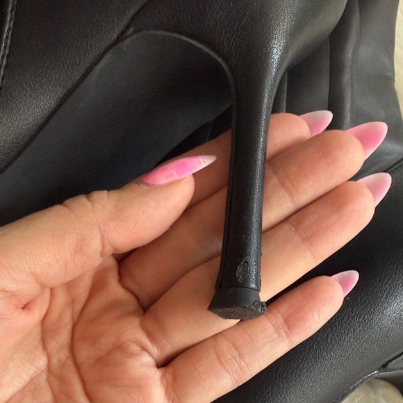 Jeffrey Campbell Black Heeled Boots thigh high - Picture 4 of 14